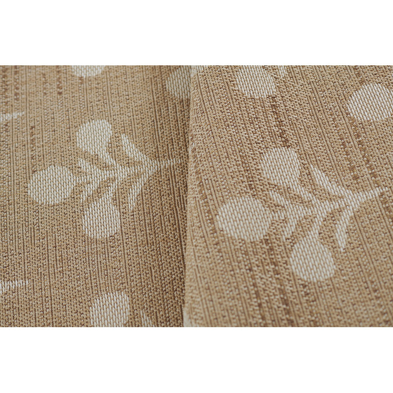 Saybrook Beige Floral Diamond Pattern Synthetic Rug