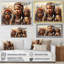 «African Zulu Dancers II» sur toile-1104607555-1104607562