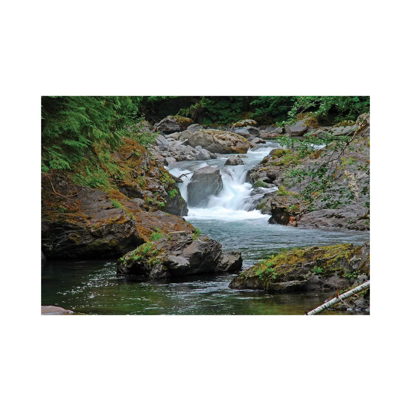 Salmon Cascades 1 Piece Wrapped Canvas Wall Art, 45.72cm H x 66.04cm W x 1.91cm D