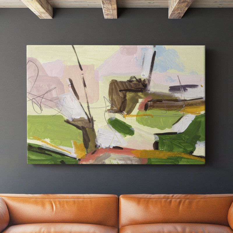 Lit de rivière ensoleillé II - Cavas enveloppés de galerie, H 32 po x l 48 po