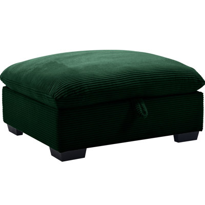 Corduroy Footrest, Ideal For Various Sofas, Ensures Reliable Comfort Footrest. Complements Different Configurations. Comfort. Suitable Spaces. Assembl by One Allium Way
