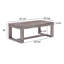 Table basse contemporaine contemporaine de style rectangulaire brun, brun clair et brun clair