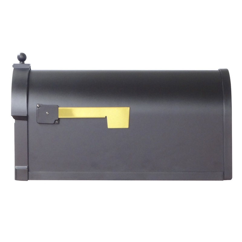 Boîte aux lettres à fixation sur piquet Berkshire, Noir, H 10 po x l 9 po x P 20 po