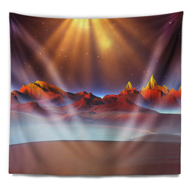 Tapisserie «Alien Landscape at Sunset», H 32 po x l 39 po