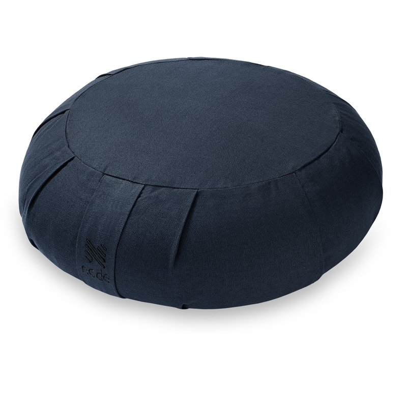 15" x 5" Round Floor Pillow and Meditation Bolster, Midnight Blue
