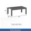 Table basse d'extÃ©rieur rÃ©sistante aux intempÃ©ries avec plateau imitation bois rÃ©aliste