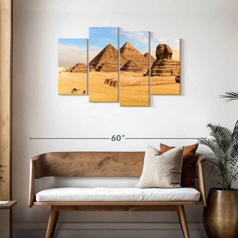 Adella, grandes pyramides et sphinx, H 27 po x l 43 po
