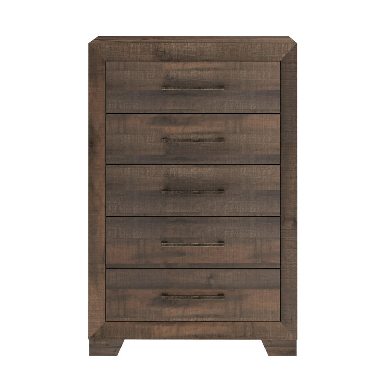 Commode brune à 5 tiroirs
