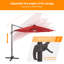 Rosell 132" Lighted Cantilever Umbrella-1874627535