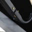 Lit plateforme simple tapissier avec système de rangement hydraulique, gris
