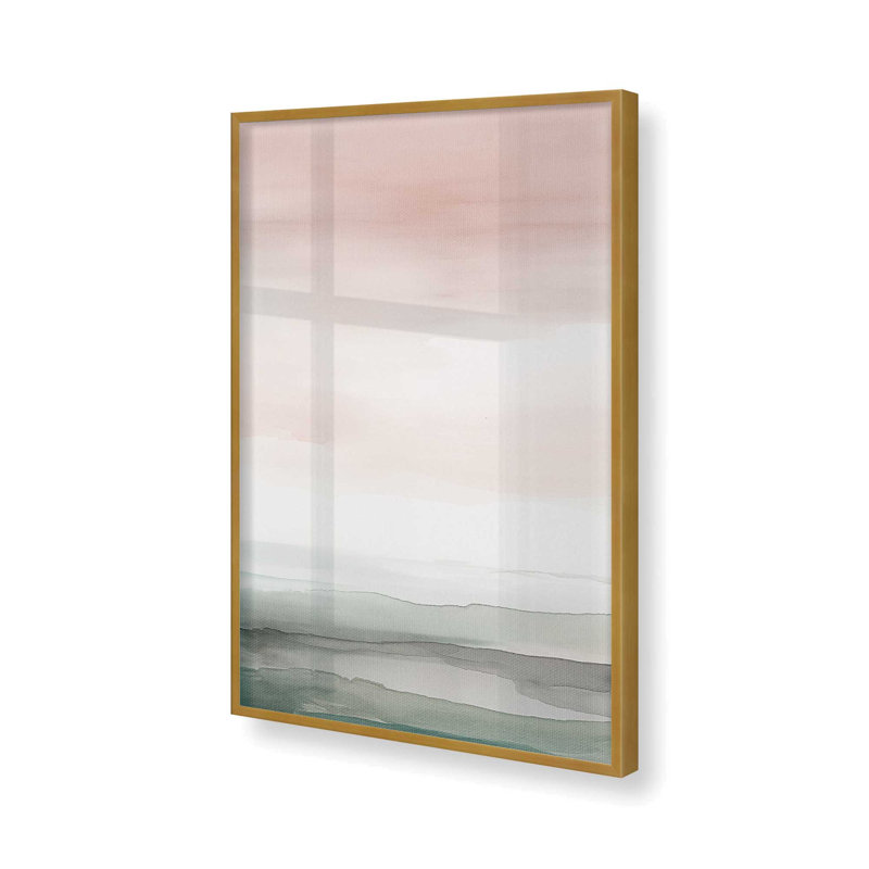«Peach Tranquility III», reproduction, Cadre doré poli, H 15,25 po x l 12,25 po