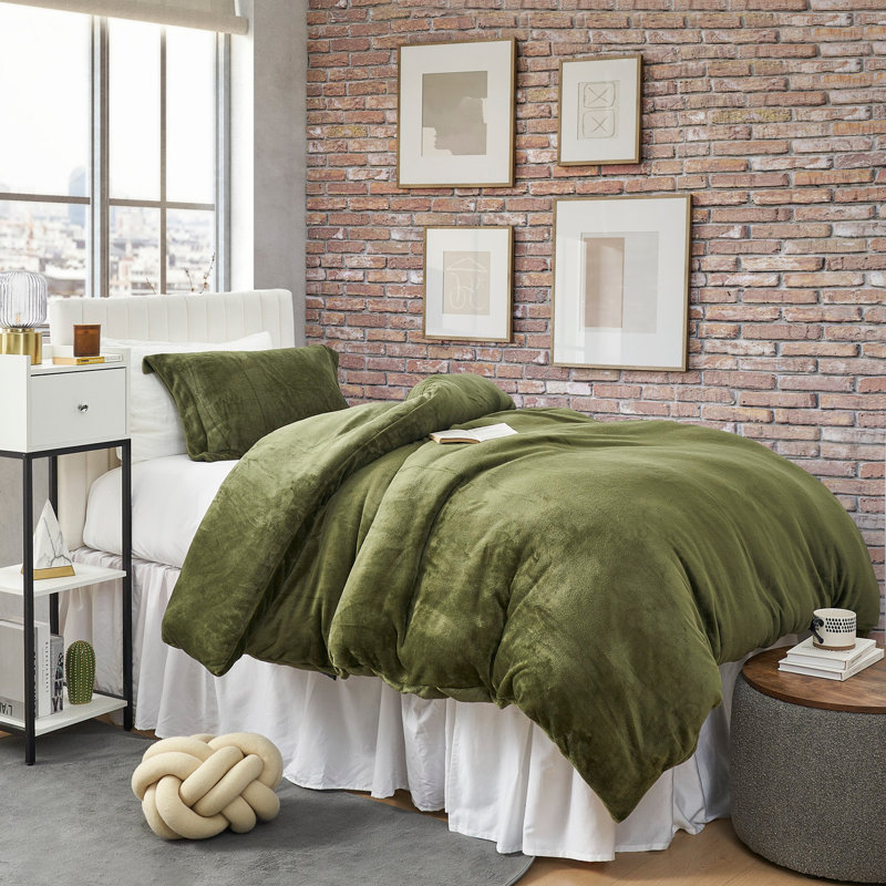 Thicker Than Thick - Coma Inducer Duvet Cover Set, Green, Twin Extra Long Duvet Cover + 1 Pillow Shams
