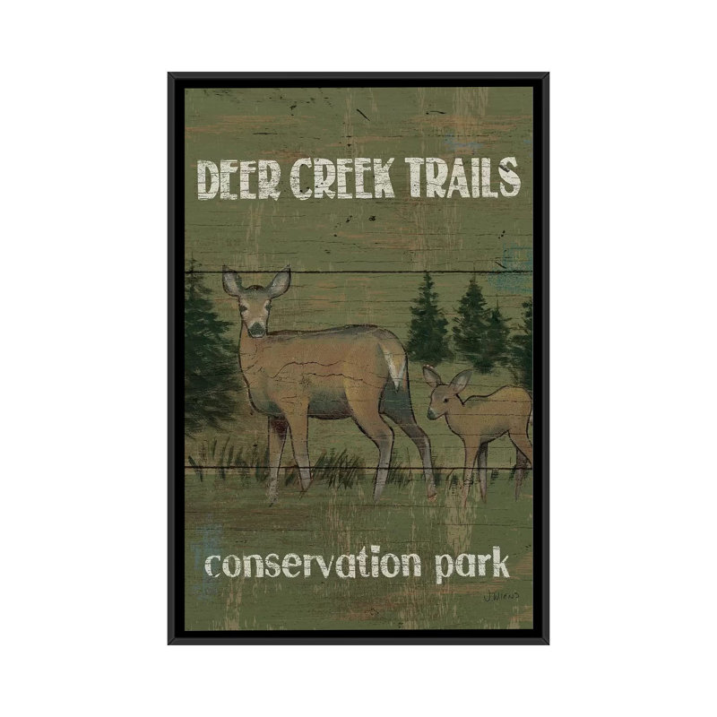 Lodge Lodge, impression sur toile tendue, H 26 po x l 18 po x P 1,5 po, Toile avec cadre noir, Pas de tapis