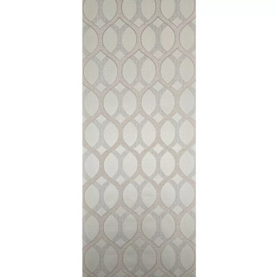 Rouleaux de papier peint géométrique gaufré taupe