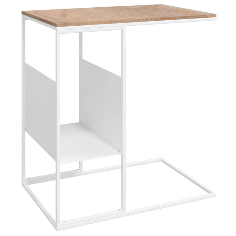 Jarquavius Frame End Table, Beige, White