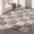 Rug Branch Prana 7' x 9' (6'6" x 9"4") White/Grey Checkered Indoor Area Rug, Contemporary, Medium Pile, Stain-Resistant Carpet - Living Room, Bedroom, Dining Room, and Kitchen-505610947