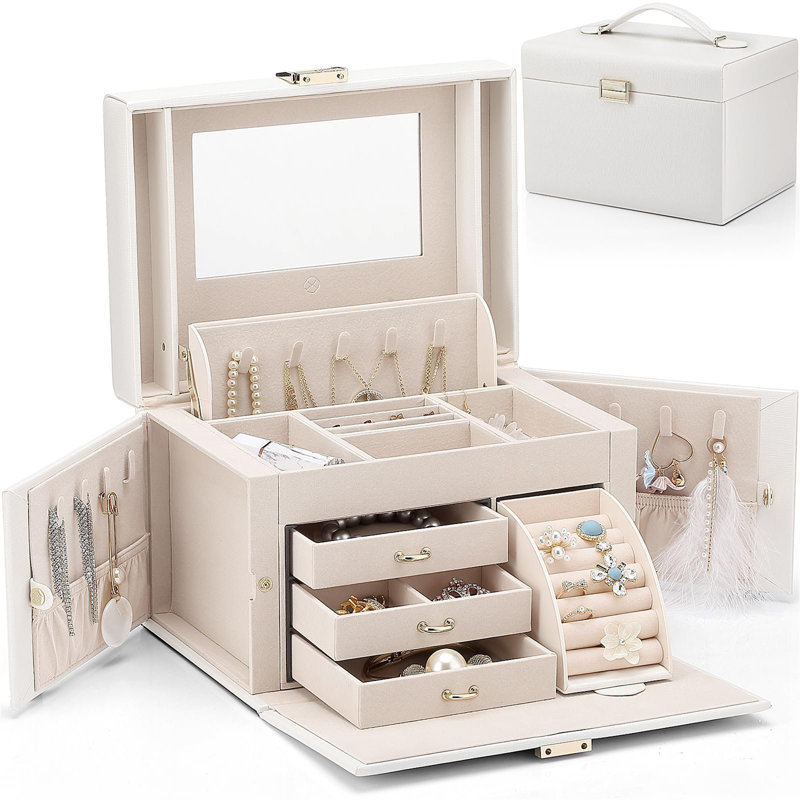 Saibah Jewellery Box +, Cream