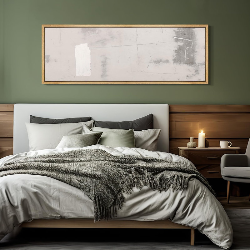 Minimal Landscape " Abstract Minimalist Texture In Neutral Tones Antique Retro Colorful Bedroom Large Wall Decor ", Natural