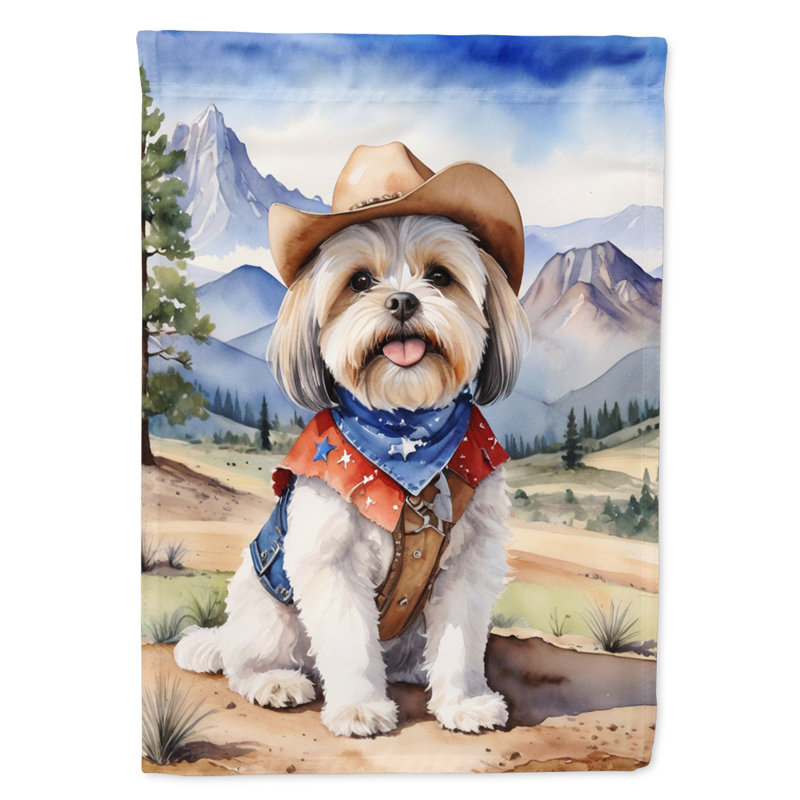 Drapeau Cowboy Welcome House, Lhasa Apso