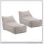 Pouf extérieur Perry, lot de 2