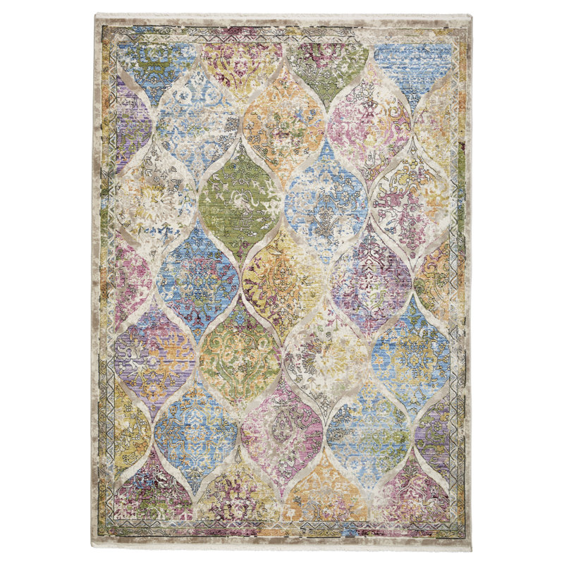 Kelli area rug Machine Woven Rectangle Multi coloured, Rectangle 160 x 220cm