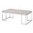 Brocton Rectangular Coffee Table in Natural Oak and Chrome