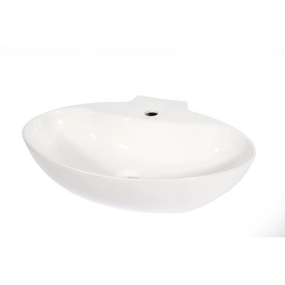 Lavabo de salle de bain ovale en céramique pour bateau Malaga