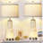 Table Lamps Nightlight 2in1 Glass Ink Textile 2-Way Touch Switch(Set of 2)-983158756