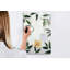 Magnetic Memo Board Whiteboard - 40 x 60cm - With Marker and Magnets - The frame of green leaves
