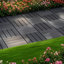 Paquet de 44 tuiles de patio imperméables en plastique toutes saisons à emboîtement toutes saisons de 12 po x 12 po gris foncé (orthographe alternative)