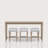 Athol Frosted Glass Console Table With 3 Stools