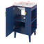 Ensemble de meuble-lavabo 20 po avec lavabo en céramique, tablettes latérales modernes ouvertes-587137910