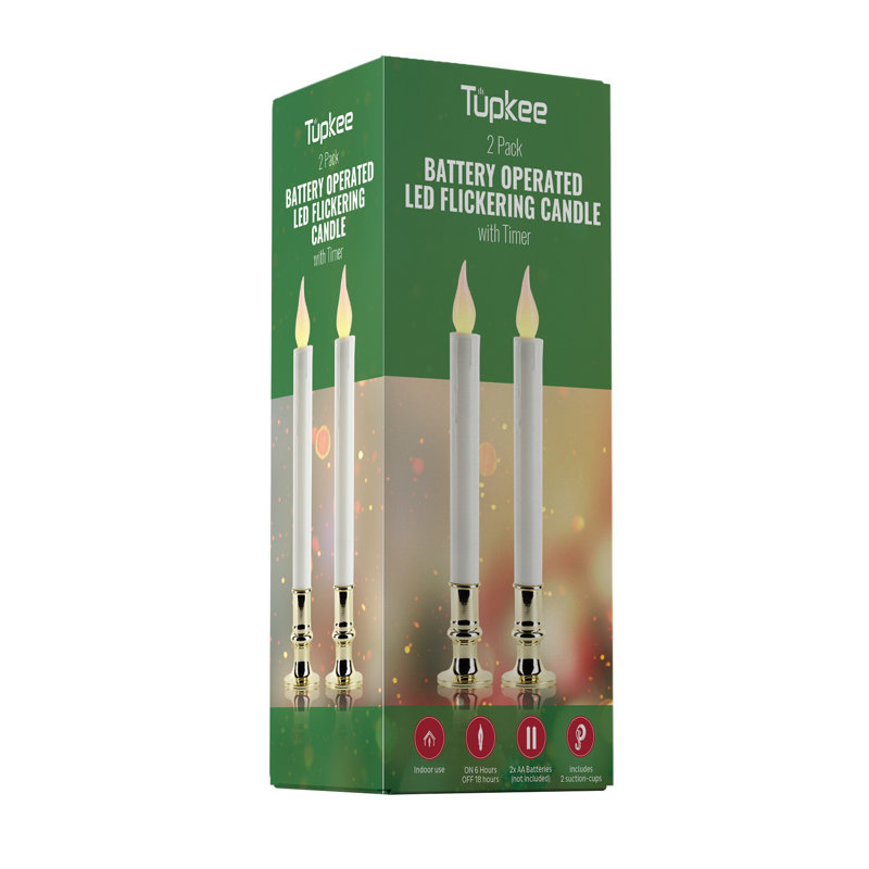 Ensemble de 2 bougies de Noël à DEL Tupkee