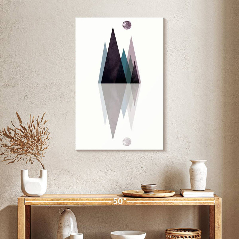 Alvord Scandi Mountains Blue III, 36" H x 24" W