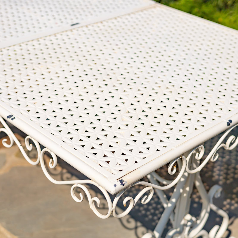 Fessenden 4 - Person Metal Patio Dining Set with Rectangular Table