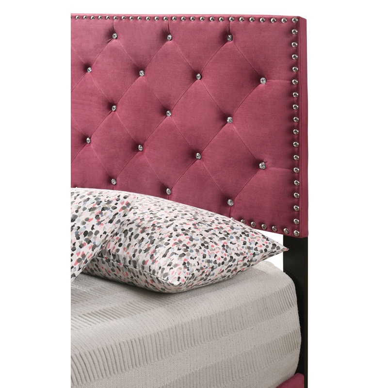 Anjelo Upholstered Standard Bed, Full, Cherry