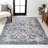Izil Modern Persian Light Gray/Blue Rug-1653868951