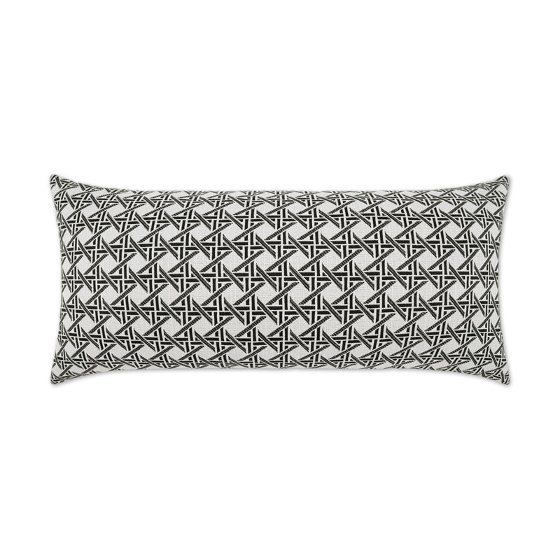 Coussin décoratif d'extérieur Pella, Ébène, Rectangle 12"H x 24"W