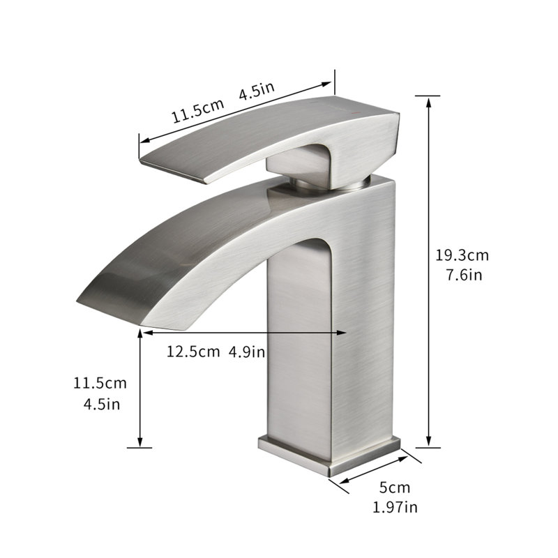 Single-Hole Single-handle Bathroom Faucet, Brushed Nickel