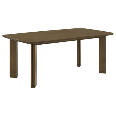 Brown Rectangular Wood Dining Table