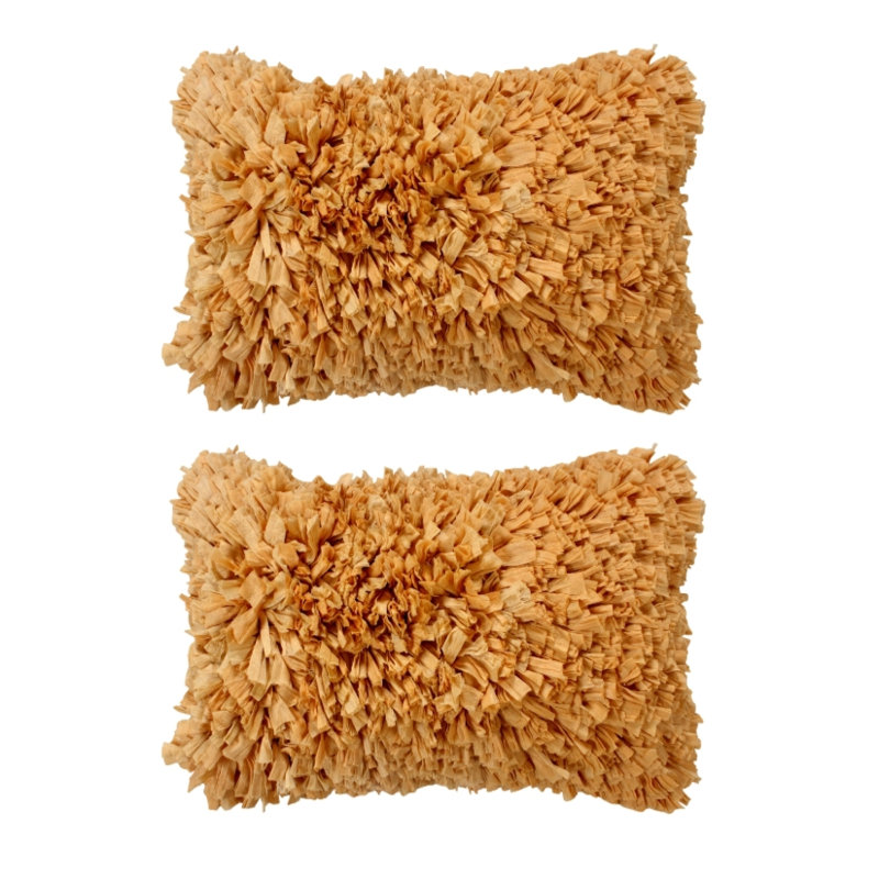 Cotton Throw Pillow, Beige