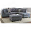 3 pièces Canapé modulaire gris et gris
