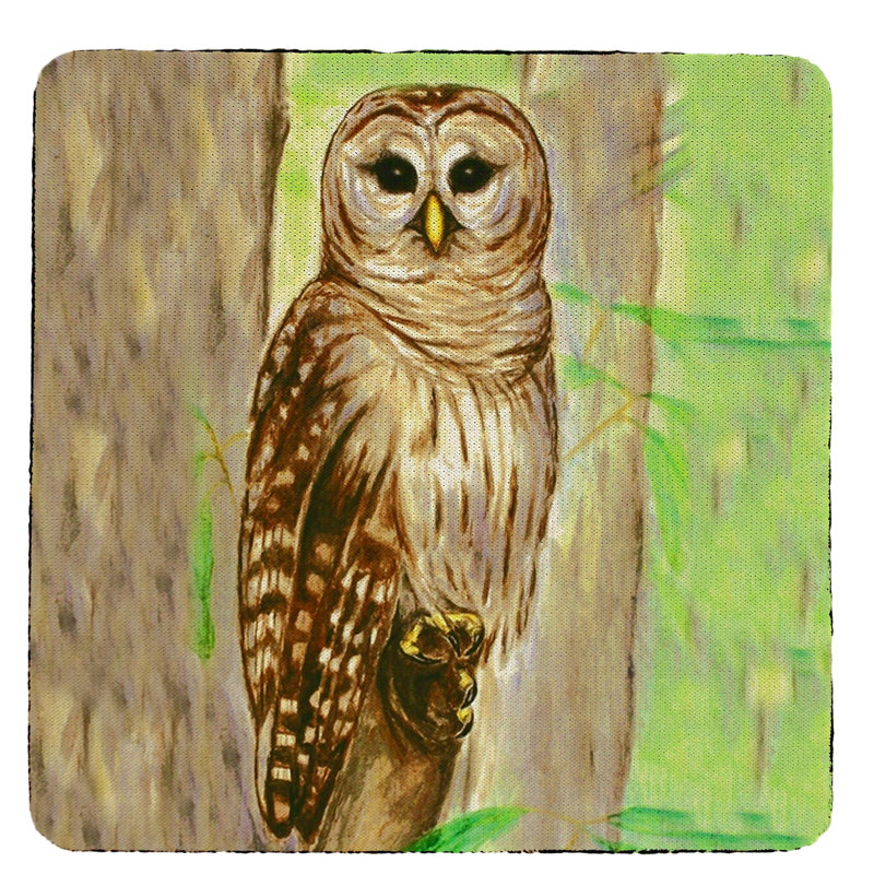 Sous-verre hibou
