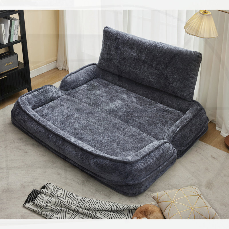 Lit convertible pour chien en couple, Gris foncé
