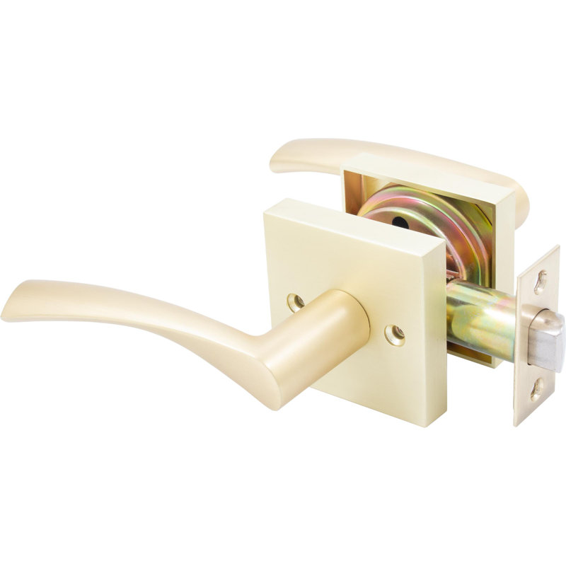 Satin Brass Passage (Hall & Closet) Door Lever