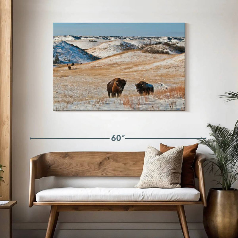 Alvord Buffalo In Winter, 30" H x 45" W