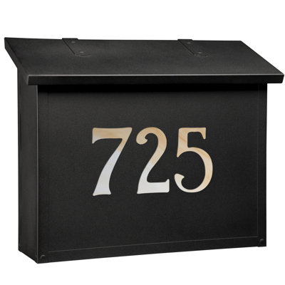 Classic Brass Wall Mounted Mailbox