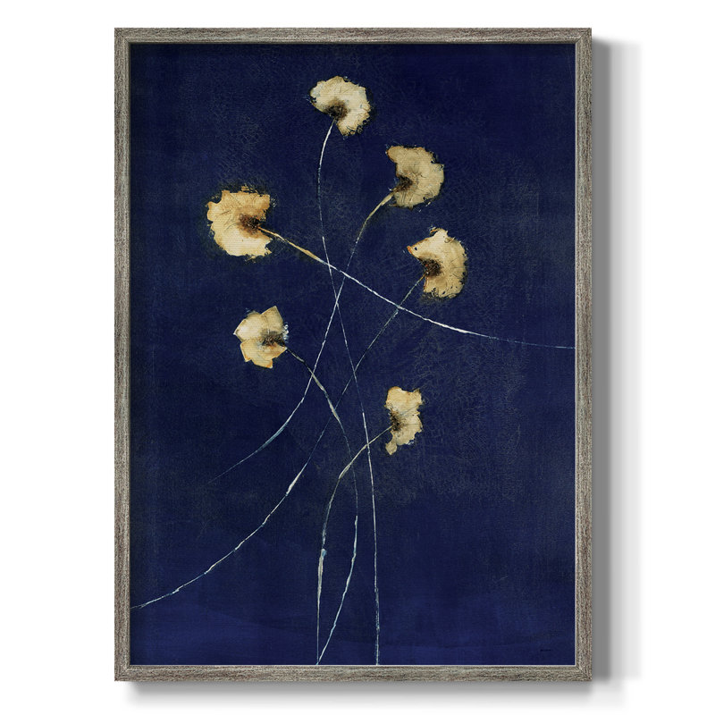 Indigo 1 Framed Print - Solid Wood, 11" H x 9" W