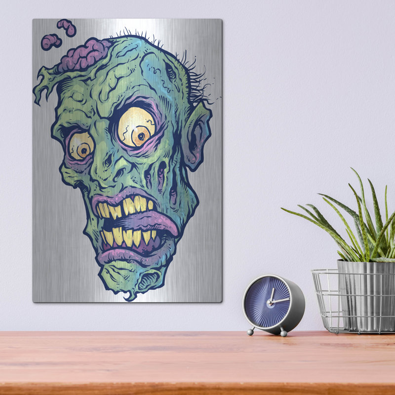 " Zombie Pattern Head 01 " Print, 16" H x 12" W