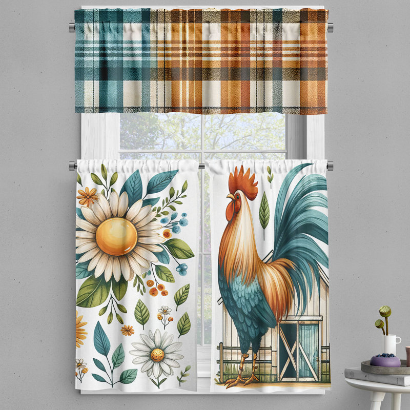Tailored Kitchen Curtain, 55" W x 30" L